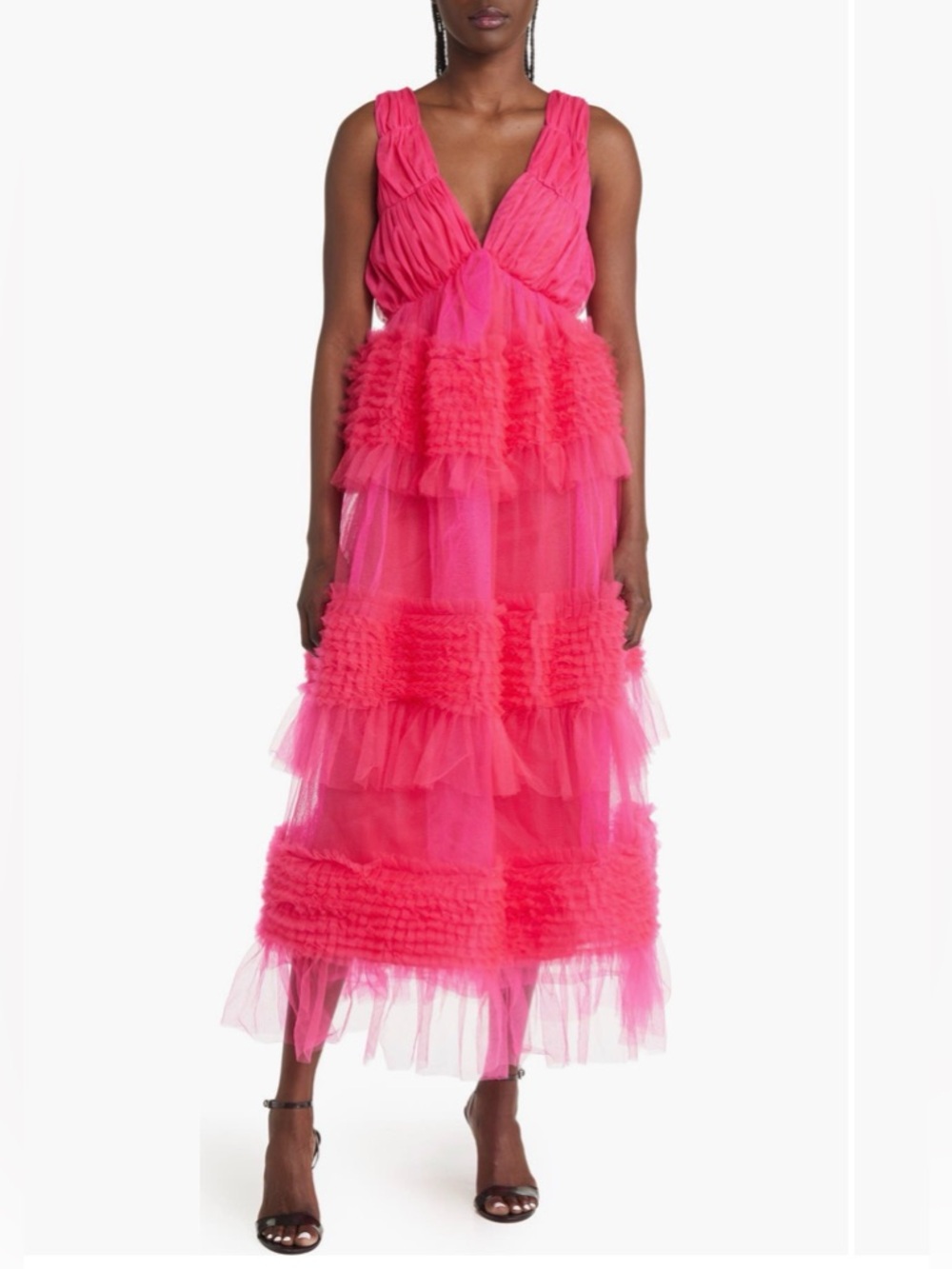 Amy Lynn Sleeveless lulle
Midi Dress